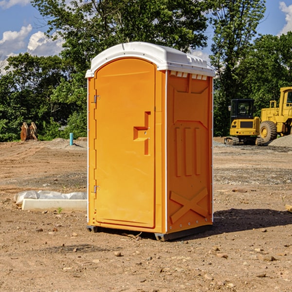 how often are the portable restrooms cleaned and serviced during a rental period in Canal Lewisville OH